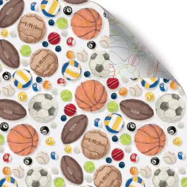 Gift Wrap Sports Balls