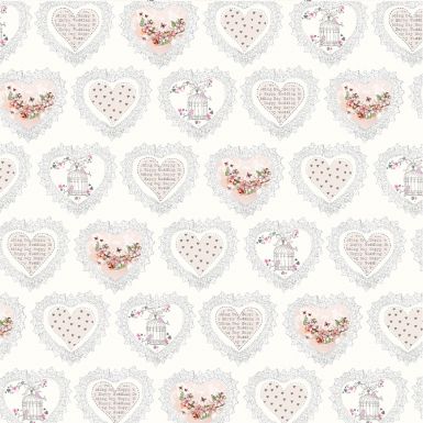 Lace Hearts Foil Flat Wrap RRP £2.50