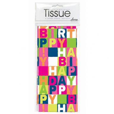 Tissue Neon Birthday Pink