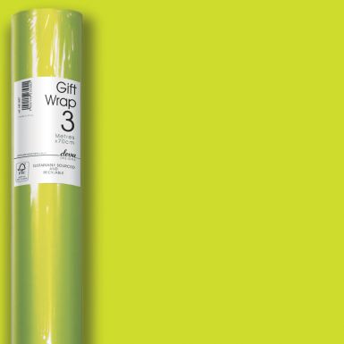 3M x 70CM (Essential) Roll Wrap Lime Green