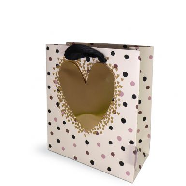 Gift Bag Sall Hearts dots