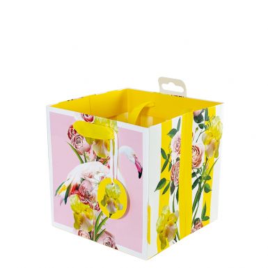 Gift Bag Small Cube Lola Flamingo