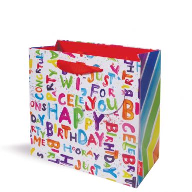 Gift Bag Medium Party Brights Happy Birthday