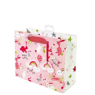 Gift Bag Medium Baby Bunny Pink