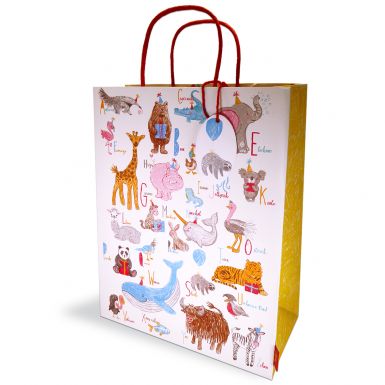Gift Bag Large Alphabet Animals