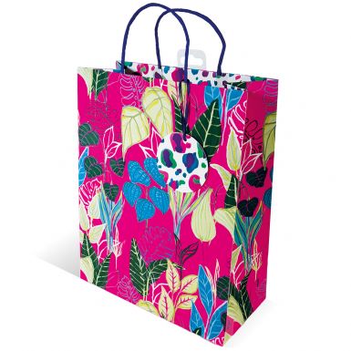 Gift Bag Large Neon Tropical