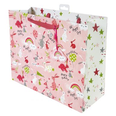 Gift Bag Carrier Baby Bunny Pink