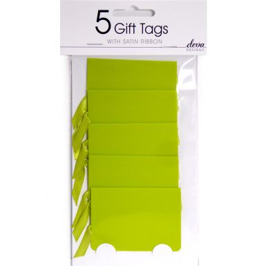 Pack of 5 Tags - Chartreuse