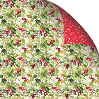 Gift Wrap Berry Christmas
