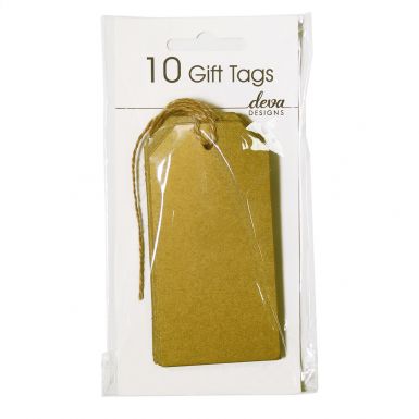 Pack of 10 Tags - Craft Gold