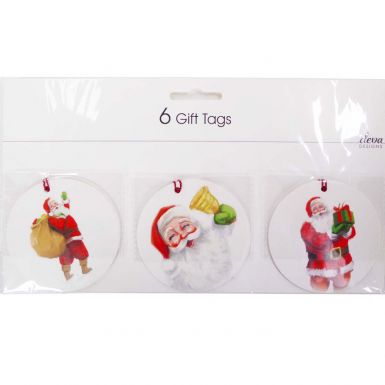 Pack of 6 Tags - Vintage Santa