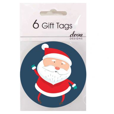 Pack of 6 Tags - Dancing Santa