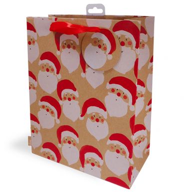 Gift Bag Large Craft Santa