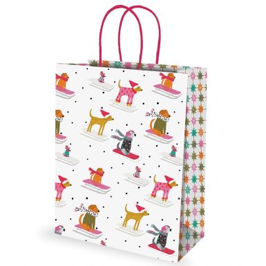 Gift Bag Large Stop the clock Dog Sled