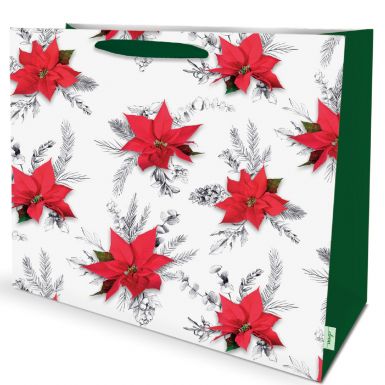 Gift Bag Carrier Poinsettia