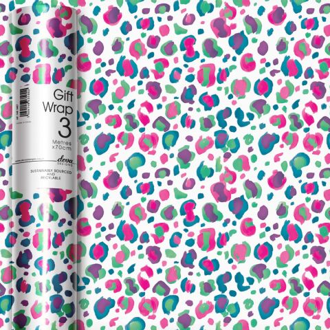 3M x 70CM Roll Wrap Neon Leopard 