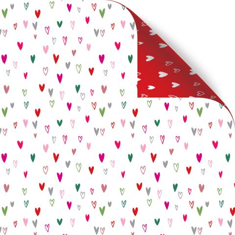 Gift Wrap Paper Hearts