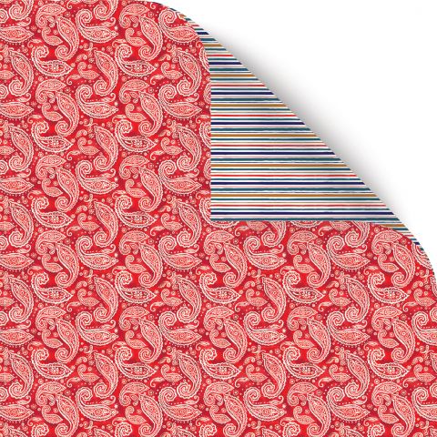 Gift Wrap Paisley and Stripe