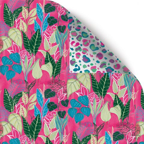 Gift Wrap Neon Tropical