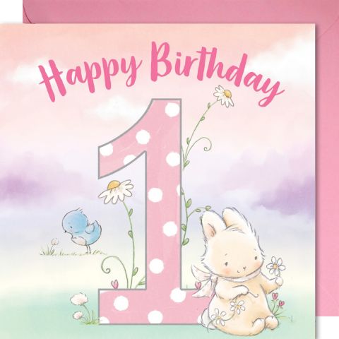 Happy 1st Birthday - Pink