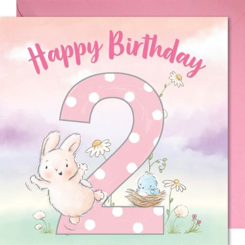 Happy 2nd Birthday - Pink
