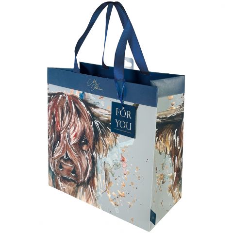 Gift Bag Large Meg Hawkins Highland Cow